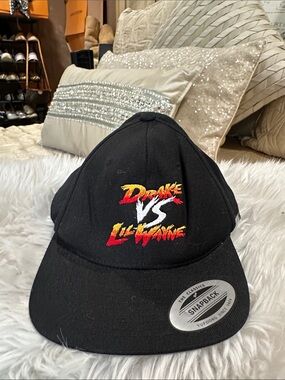 The Classic Black "Drake vs Lil Wayne" Embroidered Snapback Hat